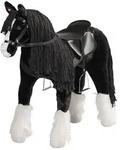 Happy People Stehpferd Shire Horse Pferd mit Sound 62cm schwarz