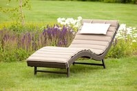 MERXX Gartenliege PIACENZA, 1 St., Sonnenliege. Stahl + Kunstrattan...