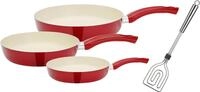 GSW Pfannen-Set CERAMICA beige, Aluminium (Set, 4-tlg., 1x Bratpfanne &Oslash; 20 cm,...