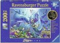 Ravensburger Puzzle Leuchtendes Unterwasserparadies, 200 Puzzleteile, leuchtet...