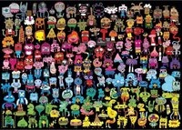 HEYE Puzzle HEYE Puzzlestifte sind meine Freunde: Doodle Rainbow 1000 dlks,