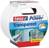 tesa Klebeband Extra Power Gewebeband (Packung) transparent - je 10 m : 50 mm