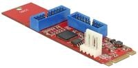 Delock DeLOCK M.2 Key B+M Stecker > 2 x USB 3.0 Computer-Adapter