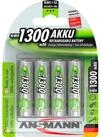 ANSMANN AG Ansmann 1300mAh, Akku, (4x AA (Mignon) Akku 1300 mAh (1,2 V V)