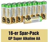 GP Batteries AA Mignon Batterie GP Alkaline Super 1,5V Batterie, (1,5 Volt V)