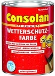 Consolan&nbsp; Holzschutzlasur Consolan Wetterschutz-Farbe 0,75 L wei&szlig;