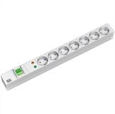 Bachmann 19" Steckdosenleiste 7-fach mit &Uuml;S mit Schalter Steckdosenleiste