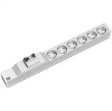 Bachmann 19" 1HE 6xCEE7/3 1xFI Strom 2,0m CEE7/7 Steckdosenleiste (Kabell&auml;nge...