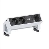 Bachmann DESK2 2x Schutzkontakt 1x ABD GST18 Steckdosenleiste (Kabell&auml;nge 0.2...
