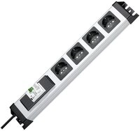 Kopp 4fach Steckdosenleiste mit FI/LS 228120012 Steckdosenleiste, erh&ouml;hter