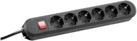 Bachmann Bachmann 381.151K Steckdosenleiste mit Schalter Schwarz Schutzkontakt