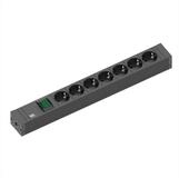 Bachmann CONNECT LINE 7xSchutzkontakt Steckdosenleiste (Kabell&auml;nge 2 m), Schalter,