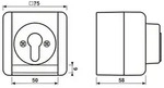 JUNG Jung Schl&uuml;sselschalter 10AX 250V 1-pol. 833.18 W Wandtaster