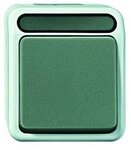 merten Schalter, Wipptaster lichtgrau 1W Aufputz IP44 ohne Aufdruck matt