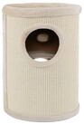 lionto Kratztonne Sisal 50 cm, Kratzturm mit 2 Eing&auml;ngen & Kuschelbett, beige,