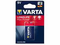 VARTA Varta Batterie LONGLIFE Max Power (MAX TECH) 9V Block 1St. Batterie, (9V...
