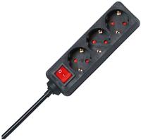 Kopp Kopp 129715009 Steckdosenleiste mit Schalter 3fach Schwarz Schutzkonta