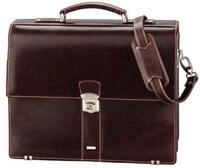 Alassio&reg; Aktentasche Aktentasche Monaco 38x31x16cm Leder dunkelbraun