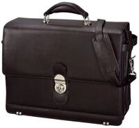 Alassio&reg; Aktentasche Aktentasche Monza 38x30x16cm Leder schwarz