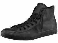 Converse Chuck Taylor All Star Hi Monocrome Leather Sneaker, schwarz