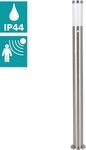 EGLO Stehlampe HELSINKI Stehlampe, Edelstahl und Kunststoff, IP65, Au&szlig;enlampe,