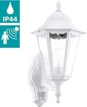 EGLO Au&szlig;en-Wandleuchte NAVEDO Wandlampe, Au&szlig;enbeleuchtung, schwarz, silber-patina,