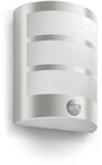 Philips LED Au&szlig;en-Wandleuchte myGarden Python, 700 lm, Edelstahl, Abschaltautomatik,