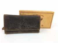 Greenburry Geldbörse große Ledergeldbörse Vintage braun RFID-Schutz