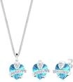 Ohrring und Ketten Set ELLI "Schmuckset Herz Glamour&ouml;s 925 Silber, mit Kristallen