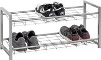 HAKU Schuhregal Schuhaufbewahrung, rechteckig - aus Metall Grau - B/T/H...