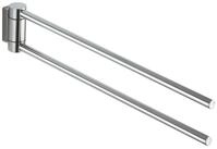 Keuco Handtuchstange Plan zweiarmig, schwenkbar, 44 cm, Metall verchromt, Made...