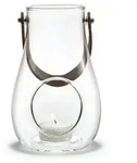 HOLMEGAARD Windlicht DESIGN WITH LIGHT (DWL) aus klarem Glas mit Lederhenkel &Oslash;...
