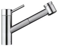 KWC K&uuml;chenarmatur Naber Inox 2 mit herausziehbarer Schlauchbrause Edelstahl