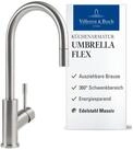 Villeroy & Boch K&uuml;chenarmatur Umbrella Flex ausziehbare Handbrause, 360&deg;