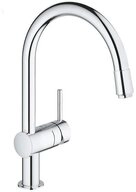 Grohe K&uuml;chenarmatur Minta C-Auslauf herausziehbarem Mousseurauslauf Chrom