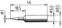 Ersa L&ouml;tfitting Ersa 0832BDLF L&ouml;tspitze Bleistiftform, ERSADUR...