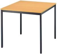 HAMMERBACHER Konferenztisch Besprechungstisch 800x800mm buche/schwarz