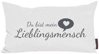 Magma Heimtex Dekokissen Kissen Spruchkissen Zitate Lieblingsmensch 30x50cm...