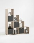FMD M&ouml;bel Raumteilerregal in Eiche Dekor - 138,5x143,5x33cm (BxHxT)