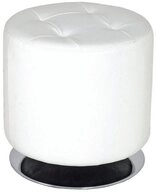 HAKU Hocker HAKU M&ouml;bel Hocker - chrom-wei&szlig; - H. 40cm (1 St&uuml;ck)