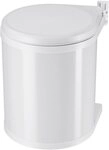 Hailo Einbaum&uuml;lleimer Compact-Box M, 15 Liter, Stahlblech wei&szlig;, Kunststoff