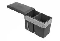 Hailo Einbaum&uuml;lleimer Hailo Abfallsammler 3663101 TA Inset Tandem 2x 15 Liter,...