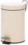 kela Kosmetikeimer MONACO, Metall, Beige, Schwarz, 3 Liter, mit Schwingdeckel
