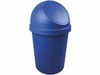 HELIT Mülleimer Abfallbehälter H700xØ403mm 45l blau HELIT mit Einwurfklappe...