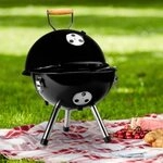 Haushalt International Holzkohlegrill Mini-Kugelgrill in schwarz Ma&szlig;e: ca. &Oslash;...