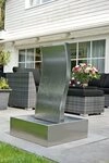 Ubbink Gartenbrunnen GENOVA in Wellenform aus geb&uuml;rstetem Edelstahl, 40 cm...