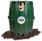 GARANTIA Wasserreservoir HERKULES Sammelgrube 3200 Liter gr&uuml;n, inkl. St&uuml;tzrohr