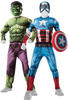 Rubies Kostüm Hulk & Captain America Wende-Overall für Kinder