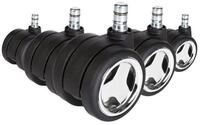 hjh OFFICE Stuhlrolle Stuhlrollen 5X Rolo Game No-Noise 11Mm/60Mm, (5er Pack),
