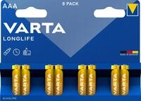VARTA Varta Batterie Alkaline, Micro, AAA, LR03, 1.5V Longlife, Retail Blis Batterie,